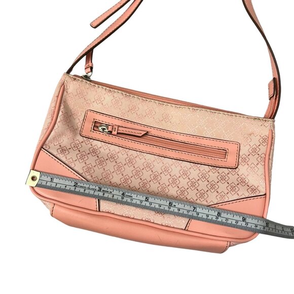 Y2K Liz Claiborne‎ Canvas Faux Leather Shoulder Bag PinkCoquette Barbiecore - Picture 13 of 16